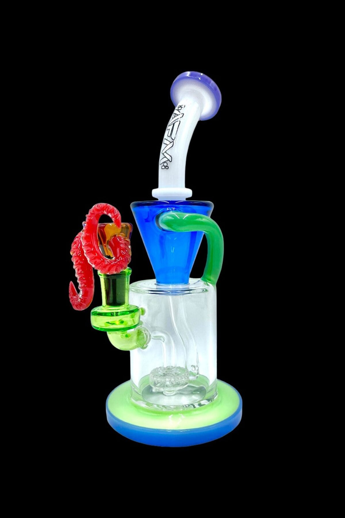 AFM Glass Drain Glass Incycler Rainbow Water Pipe