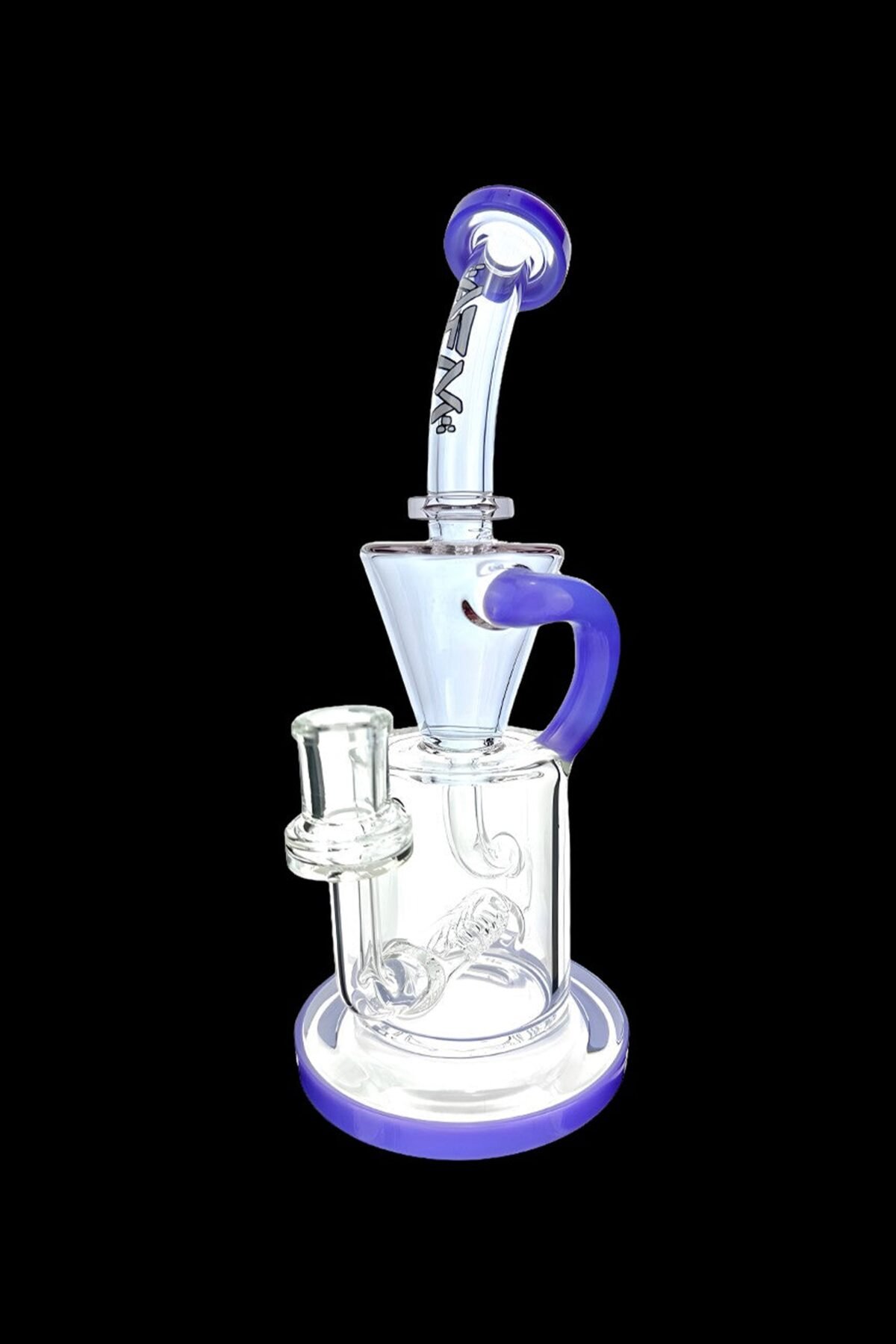 AFM Glass Drain Recycler Double Color Inline Water Pipe