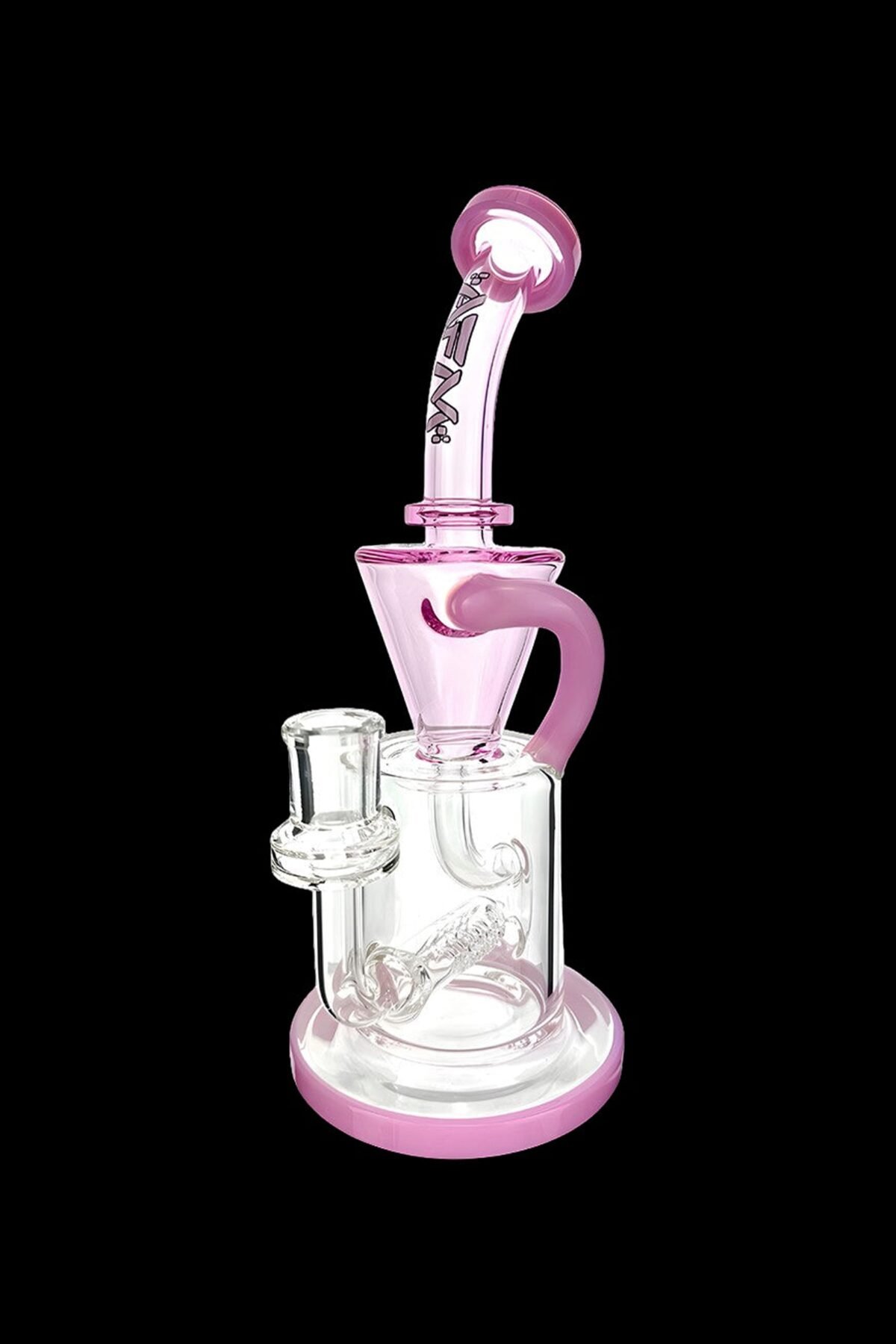 AFM Glass Drain Recycler Double Color Inline Water Pipe