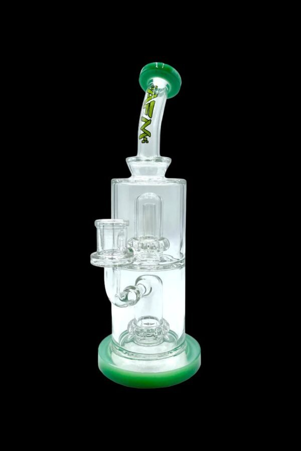 AFM Glass UFO Double Perc Glass Water Pipe