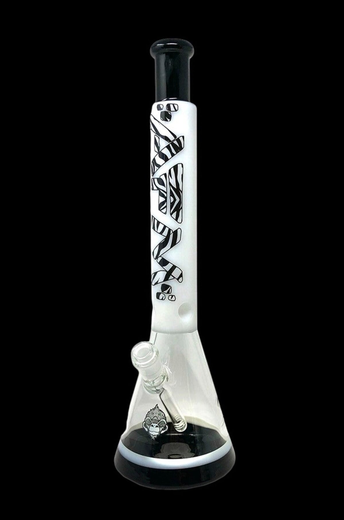 AFM Glass Zebra Glass Beaker Bong
