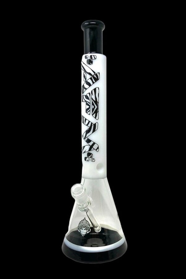 AFM Glass Zebra Glass Beaker Bong