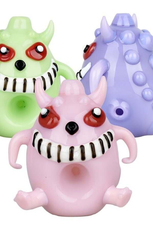 Alien Party Monster Glass Hand Pipe - 2.5"" / Colors Vary