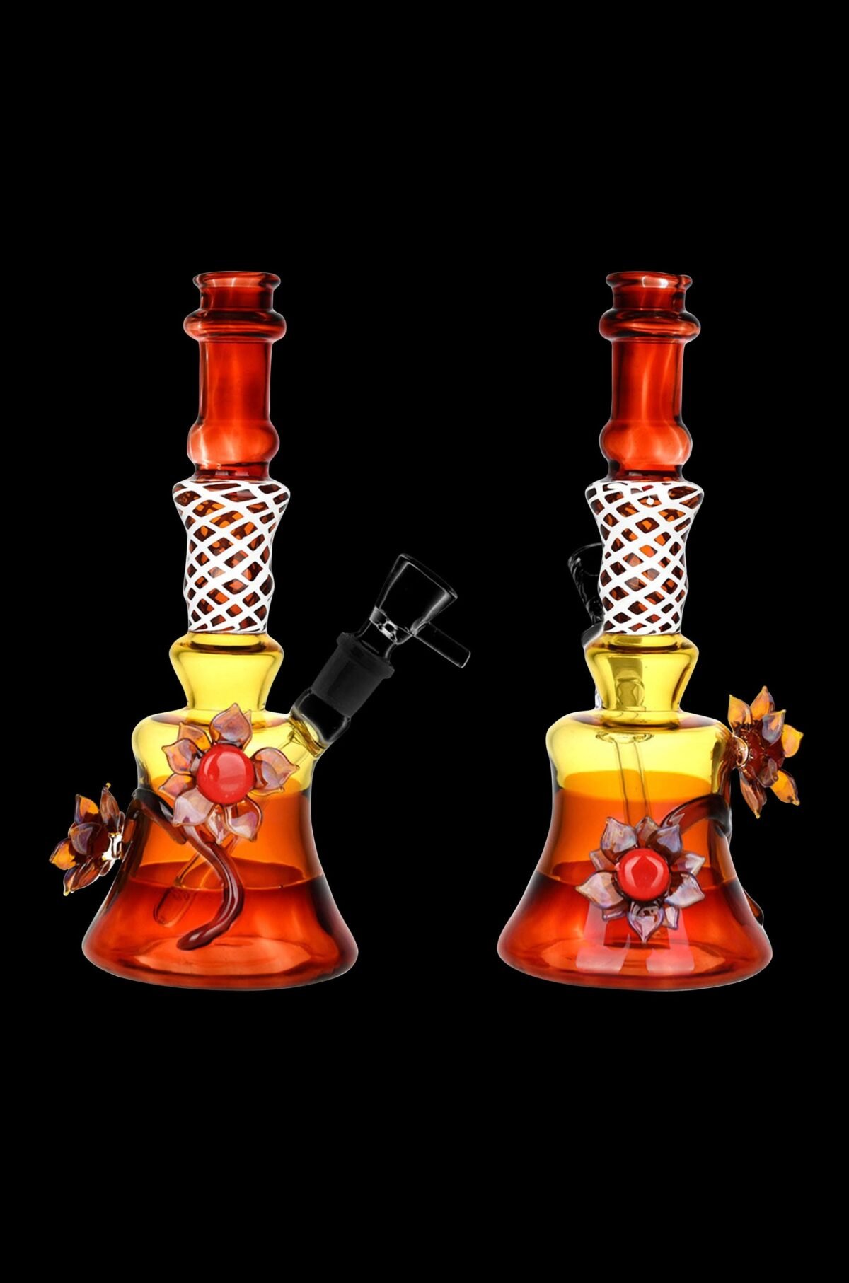 Amber Autumn Flower Water Pipe