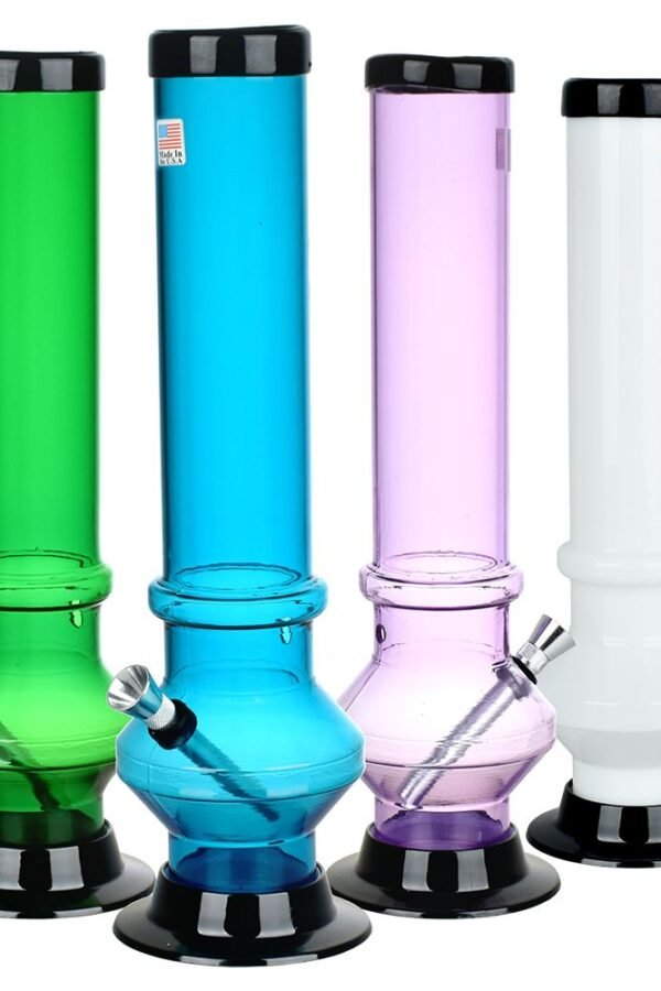 Beveled Edge Acrylic Water Pipe - 12""