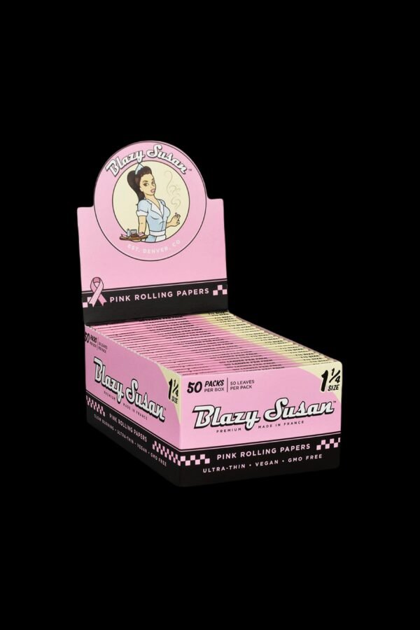 Blazy Susan Pink Rolling Papers - 50 Pack