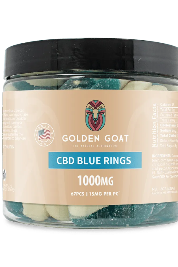 CBD Gummies 1000MG - Blue Raspberry Rings