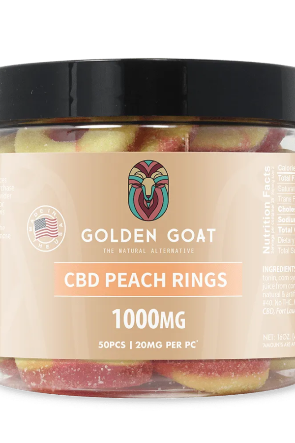 CBD Gummies 1000MG - Peach Rings