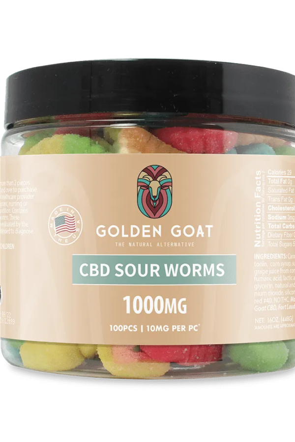 CBD Gummies 1000MG - Sour Worms