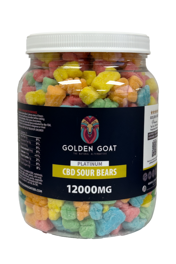 CBD Platinum Gummies - Sour Bears 12000MG