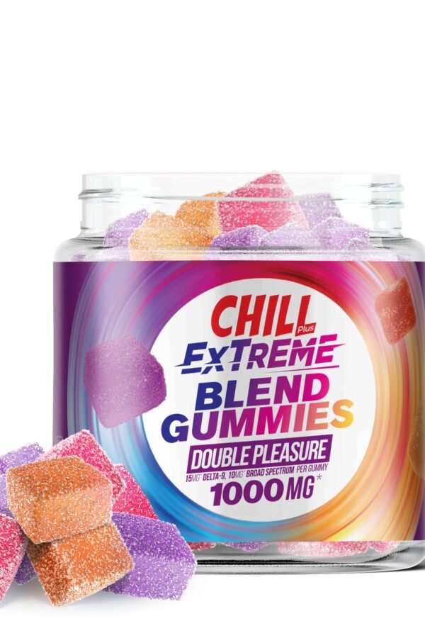 D9 & Broad Spectrum CBD Blend - Double Pleasure Gummies - Chill Extreme - 1000mg
