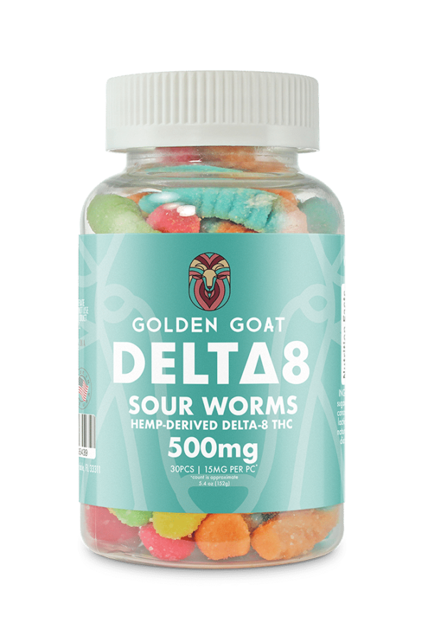 Delta 8 Gummies 500mg - Sour Worms