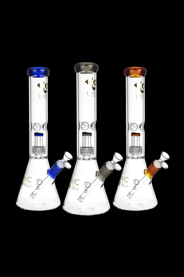 Diamond Glass Gold Warp Water Pipe - 14.5""/14mm F/Clrs Vary