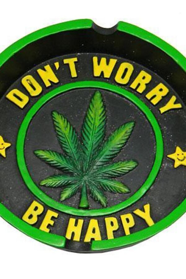 Don't Worry Be Happy Leaf Round Ashtrays