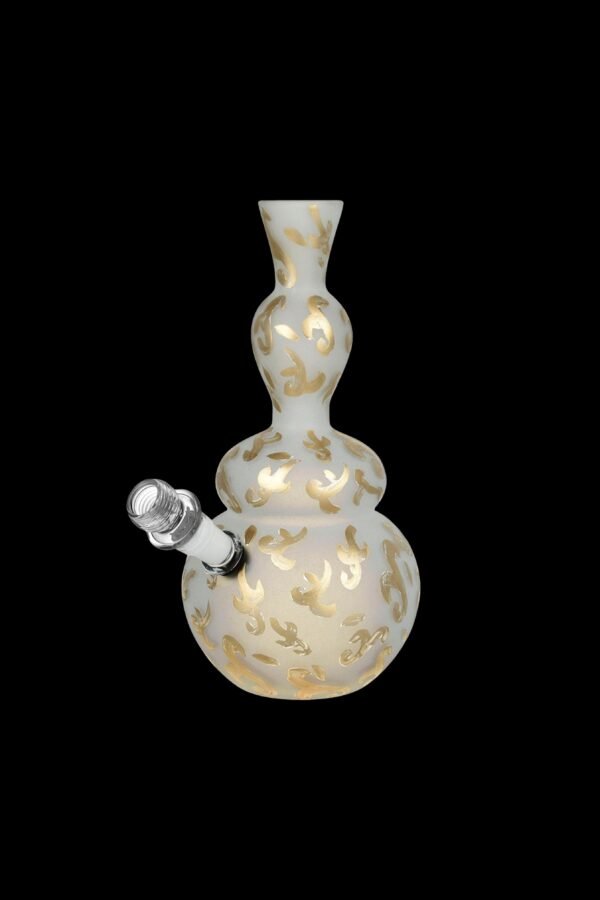 Fleur-de-lis Frosted Soft Glass Water Pipe
