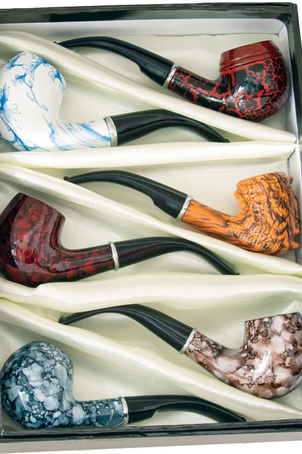 Fujima Sherlock Pipes - 5.5""/ Assorted Designs 6pcs