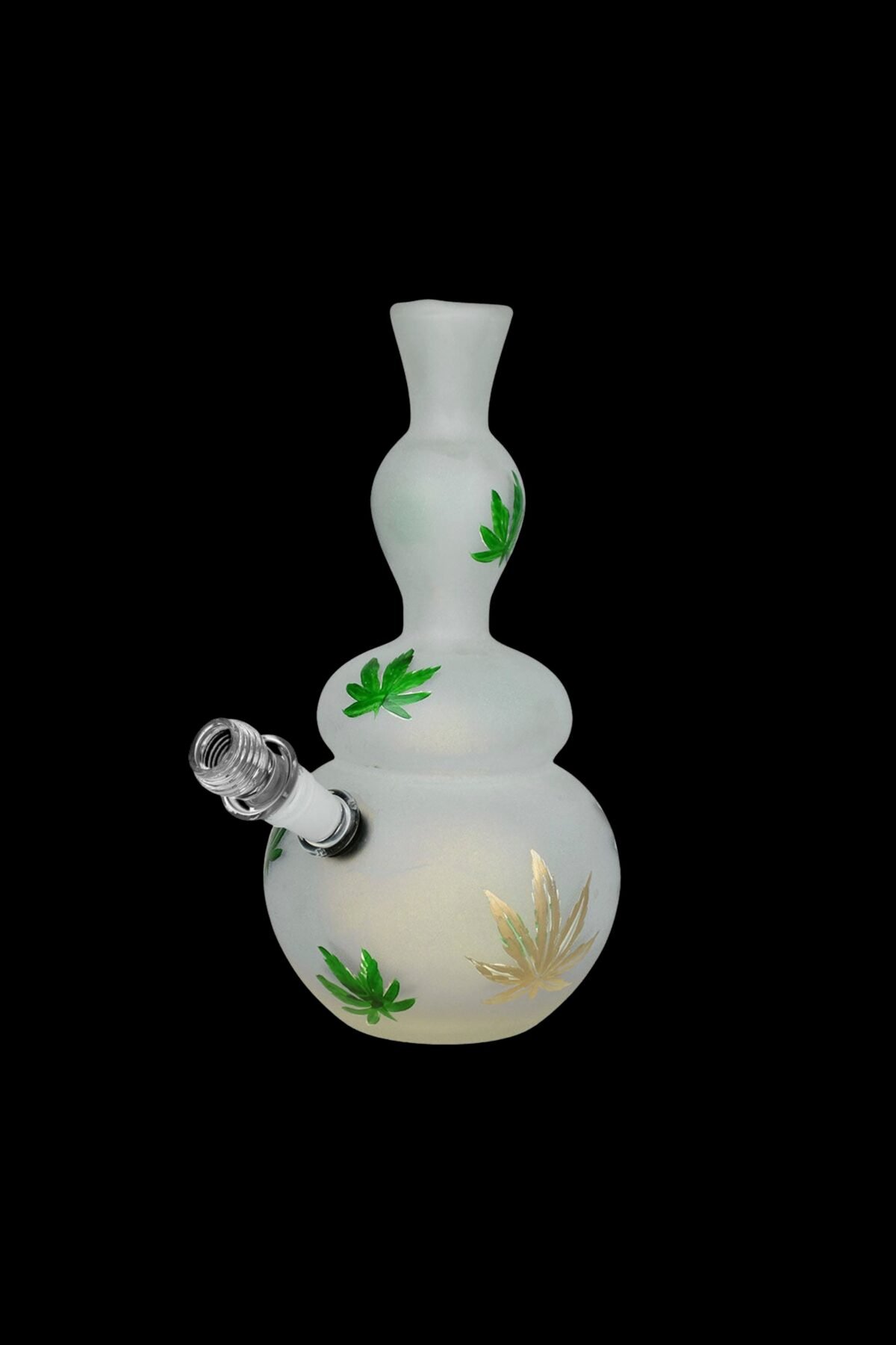 Hemp Leaf Frosted Soft Glass Water Pipe