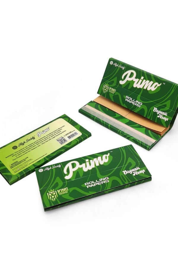 High Society - Primo Organic Hemp Rolling Papers w/ Crutches - King Size - (1) Booklet