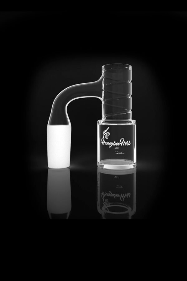 Honeybee Herb Honey Chamber Whirlwind Quartz Banger - Black Line
