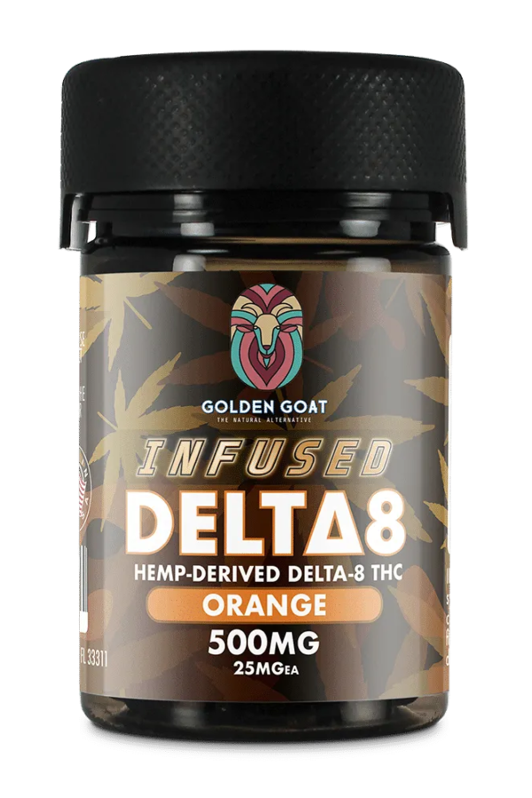 Infused Delta-8 Gummies, 500mg Orange, 20ct