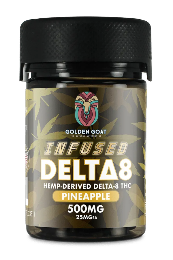 Infused Delta-8 Gummies, 500mg Pineapple, 20ct