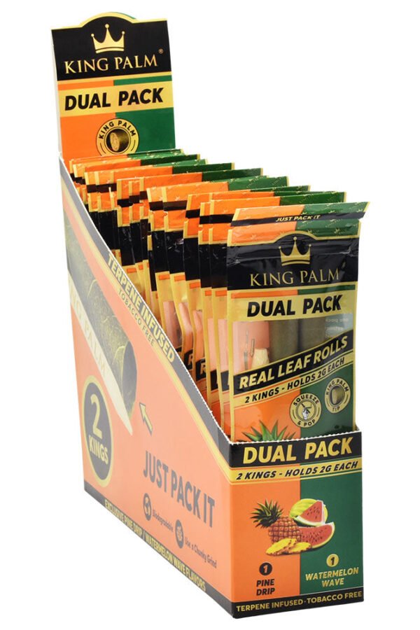 King Palm Hand Rolled Leaf Dual Pack King - Pine Drip / Watermelon 10PC