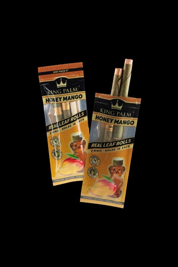 King Palm Honey Mango Mini Flavor Pre Rolled Leaf Tubes - 2 Packs of 2