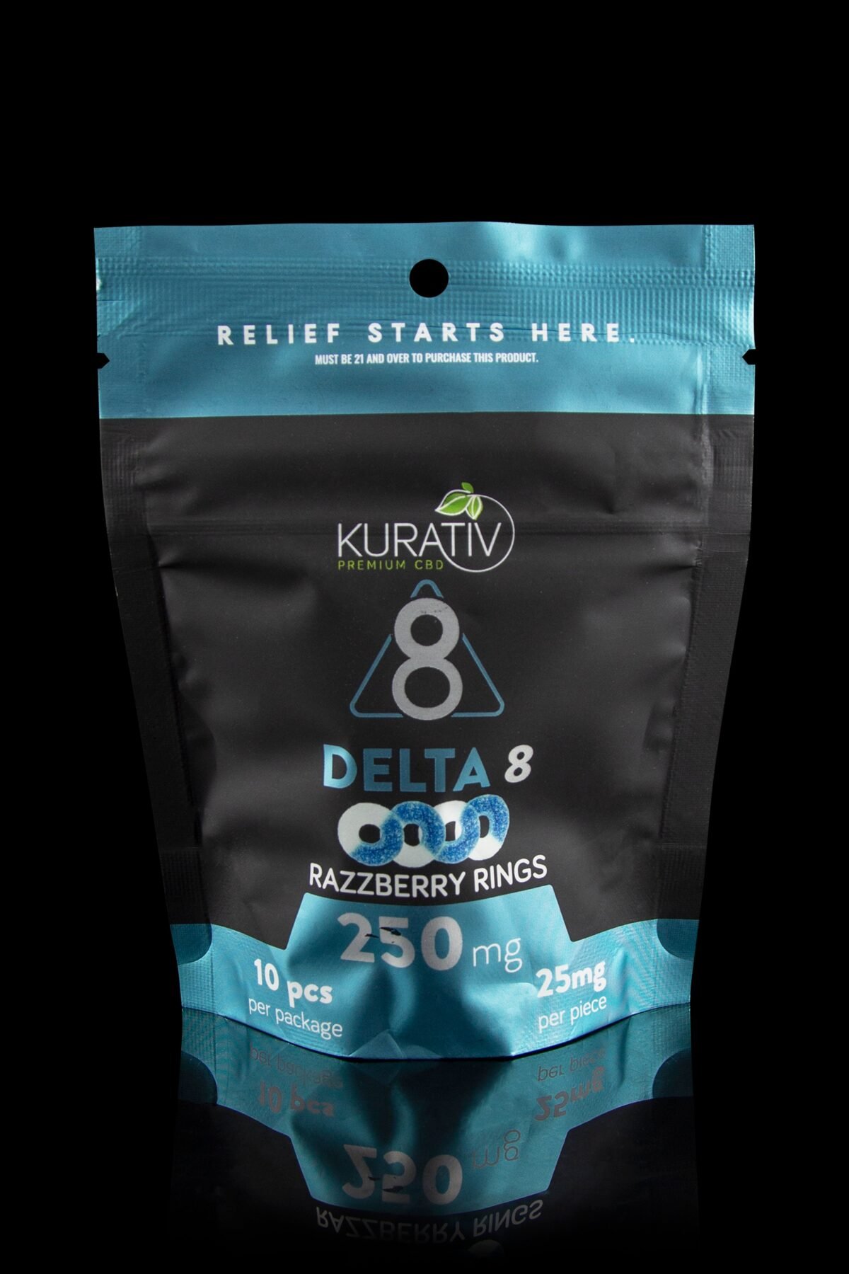 Kurativ Delta 8 Razzberry Ring Gummies