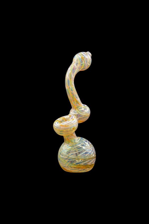LA Pipes Color Raked Fumed Sherlock Bubbler Pipe