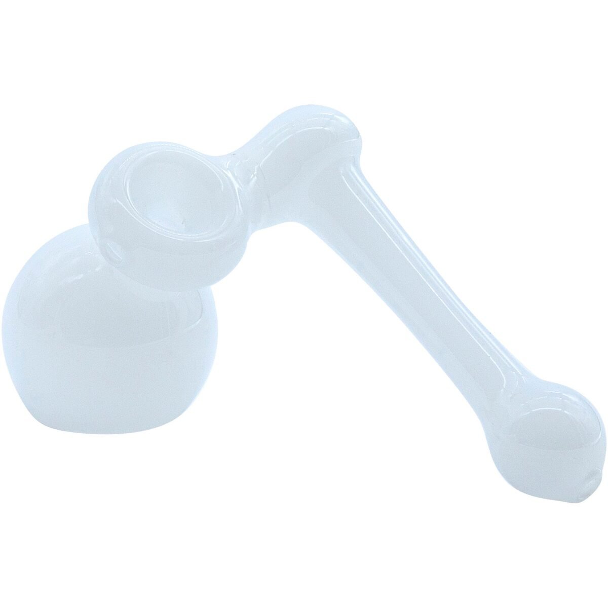 LA Pipes ""Ivory Sidecar"" Glass Sidecar Bubbler Pipe