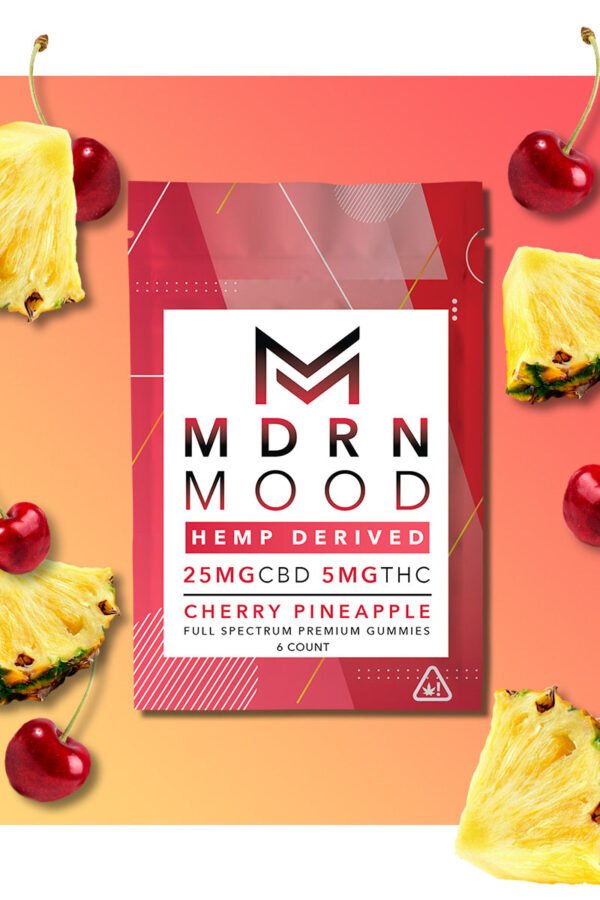 Mdrn Mood Cherry Pineapple - 25mg CBD / 5mg THC (6ct)