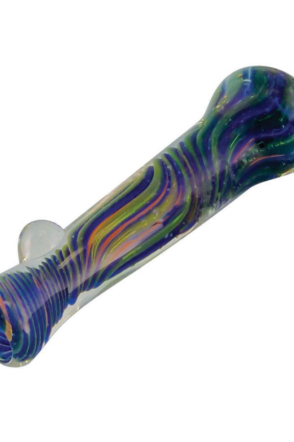 Multicolor Borosilicate Glass Chillum w/ Twists