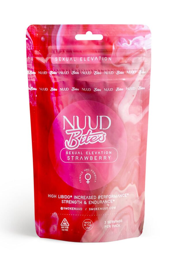 NUUD BITES Female Aphrodisiac Gummies Strawberry
