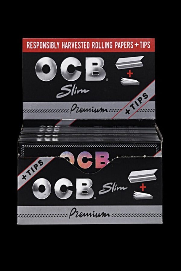 OCB Premium Slim Papers & Tips - 24 Pack