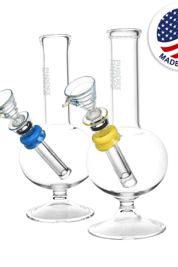 Phoenix Rising Mini Bubble Water Pipe - 6.75""/Colors Vary