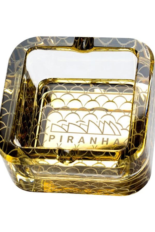 Piranha Scales Cube Glass Ashtray / 2.8""