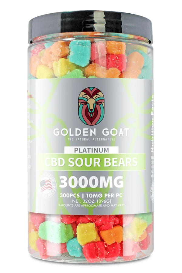Platinum CBD Gummies 3000mg - Sour Bears