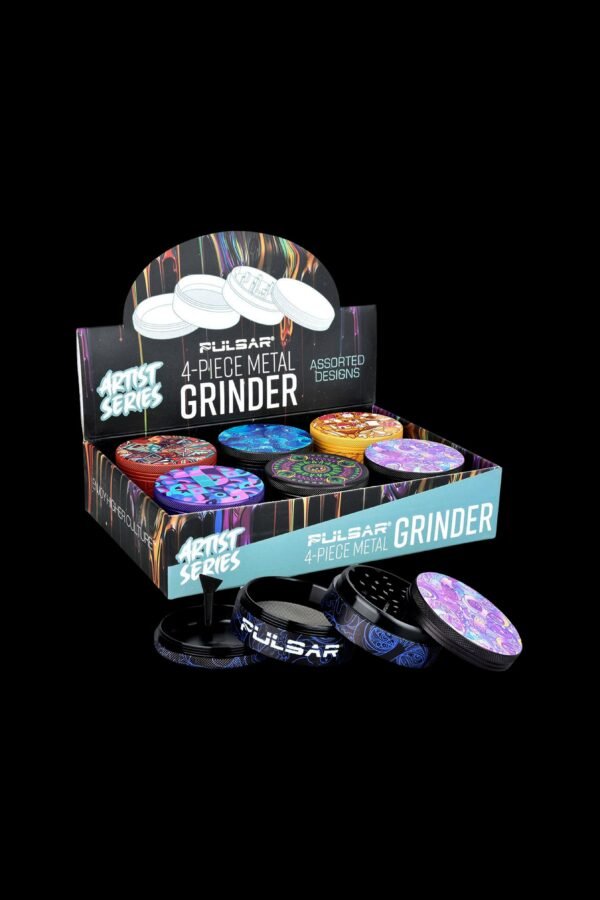 Pulsar Artist Series Grinder with Side Art- 6pc Display