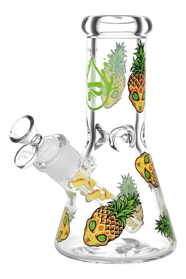 Pulsar Pine alien Design Series Glass Beaker Water Pipe - 8""