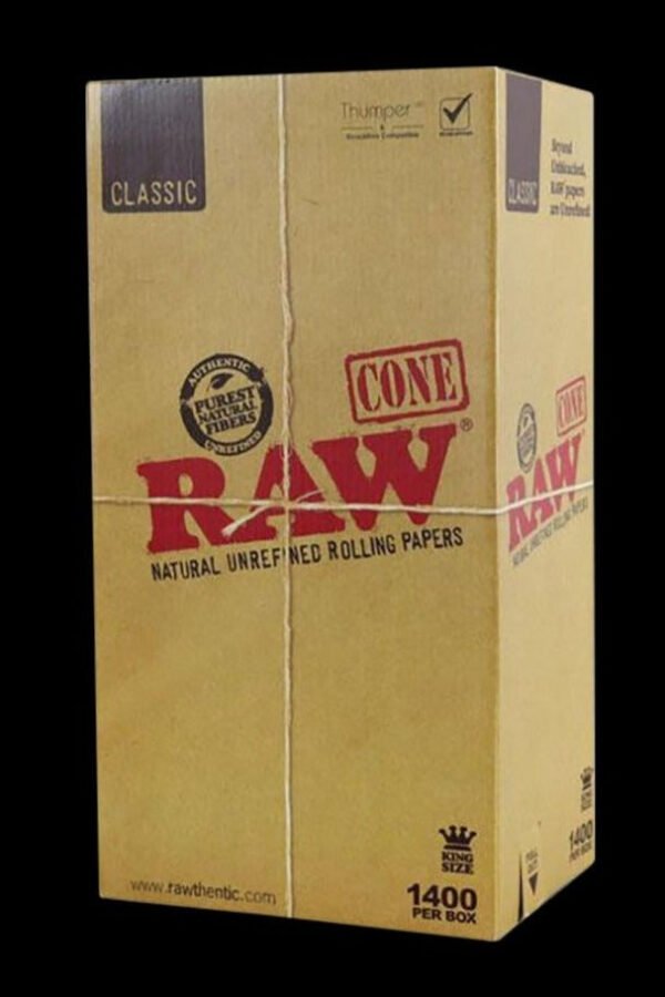 RAW 4.25"" Kingsize Classic Cones- 1400pc Bulk Box