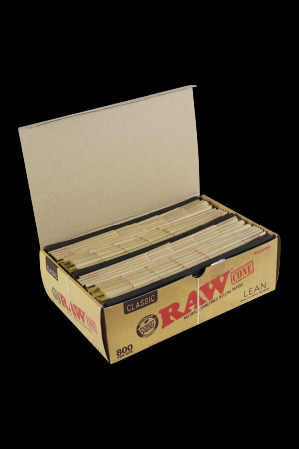 RAW Classic Bulk Lean Cones - Bulk 800 Pack