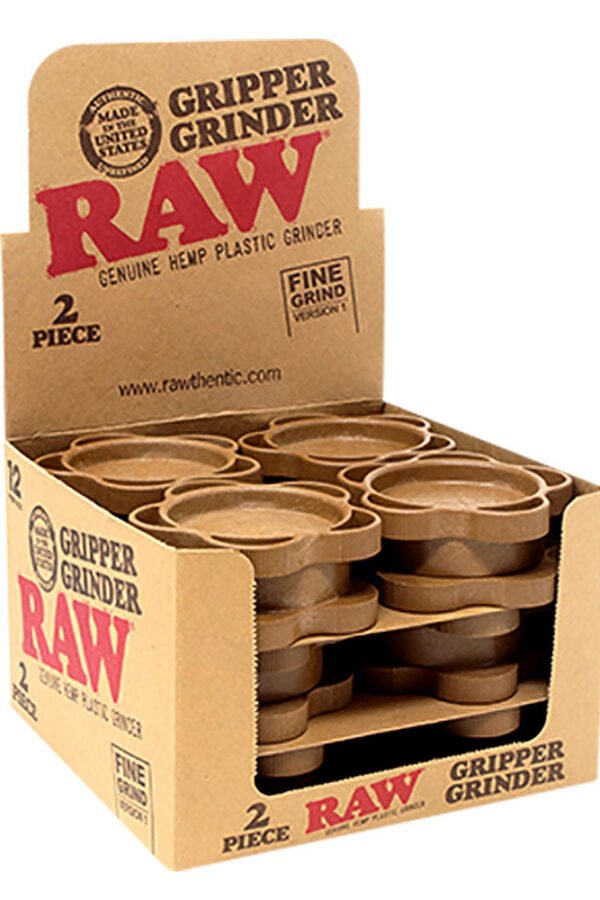 RAW Gripper Grinder - 2pc/2.5""/Fine Grind V3 - 12PC DISP