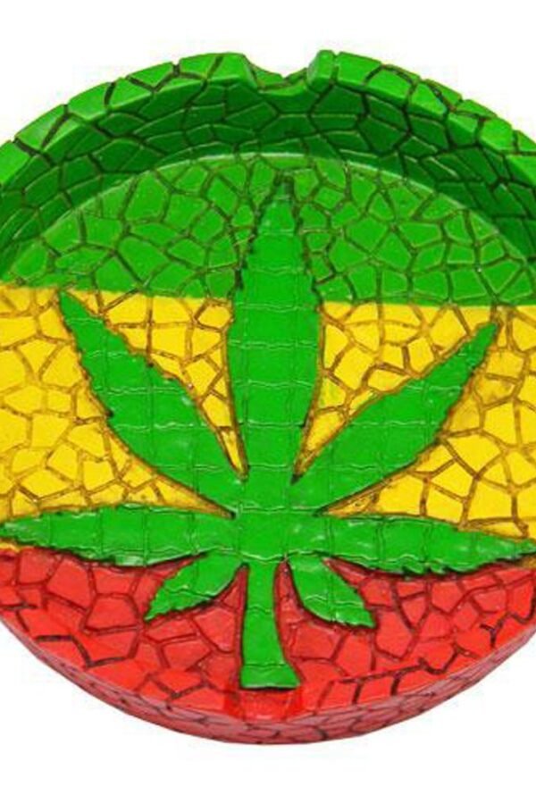 Rasta Leaf Round Ashtrays
