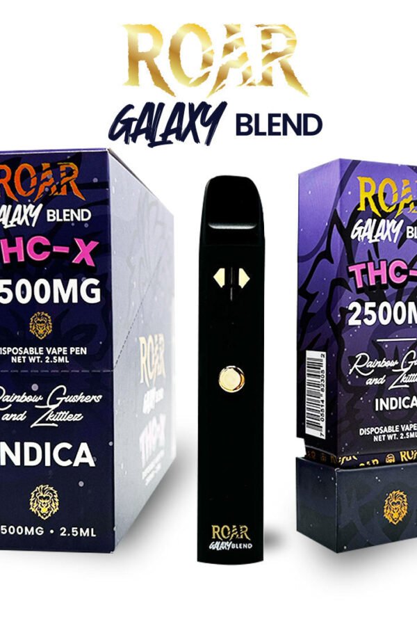 Roar Galaxy Blend THC-X Disposable Vape 2500MG - Rainbow Gushers & Zkittlez (Indica)