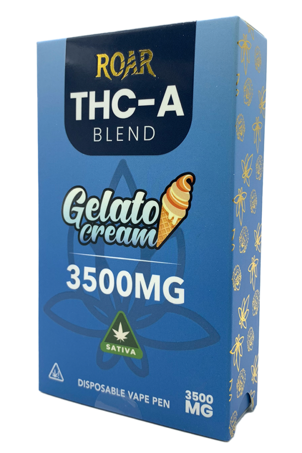 Roar THC-A Blend Disposable Vape 3500MG - Gelato Cream (Sativa)