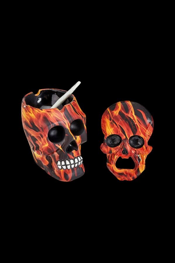 Roast & Toast Flaming Skull Ashtray and Bottle Opener Bundle