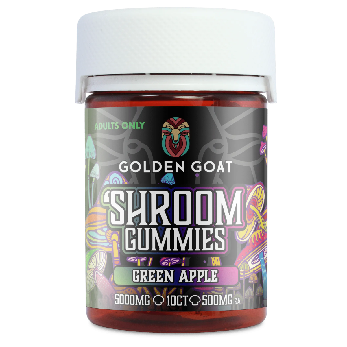 SHROOM GUMMIES 5000mg Green Apple, 10ct