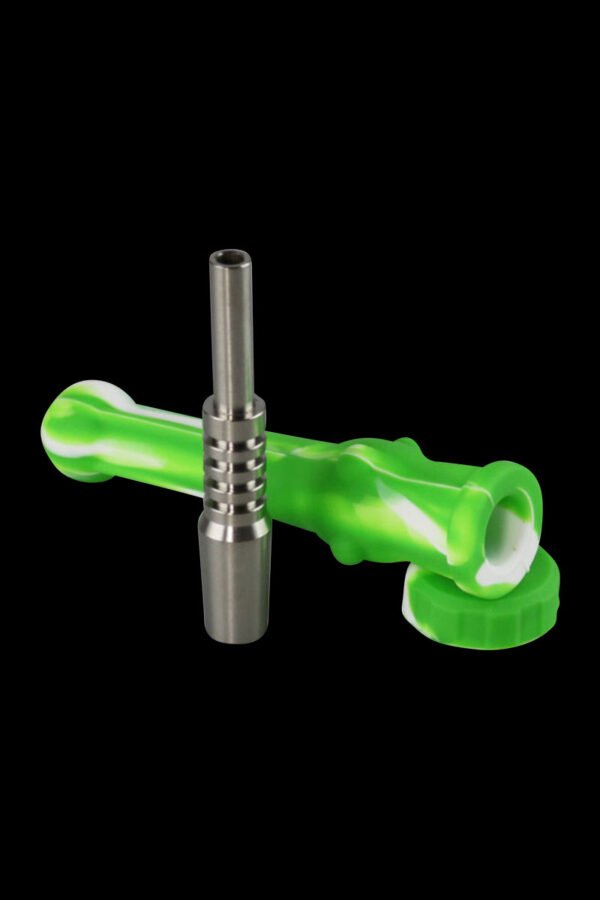 Silicone ""Dab Collector"" Vapor Straw with Titianium Tip