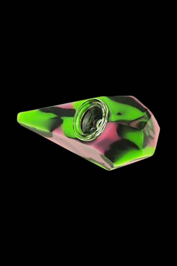 Silicone Diamond Hand Pipe with Glass Bowl