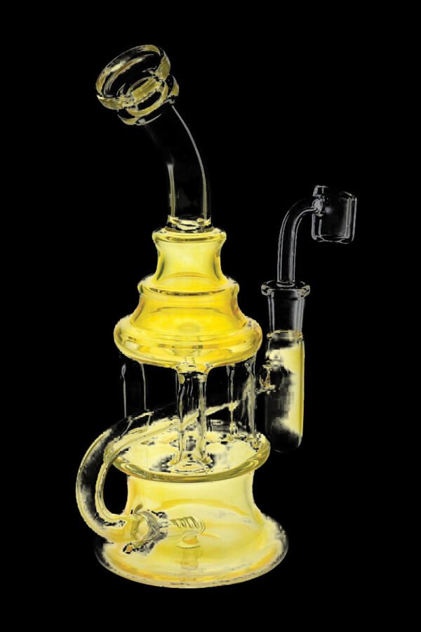 Silver Fumed Scientific Oil Dab Rig - Circ Stack